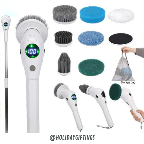 Cordless Cleaning Brush 8-in-1 with LED NightLight